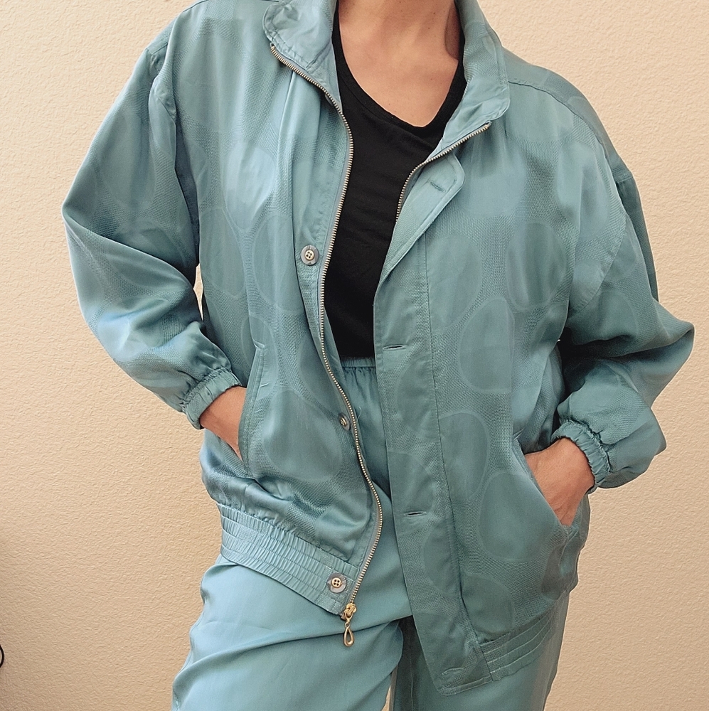 Vintage Y2K | 2 Piece | Silk Track Suit